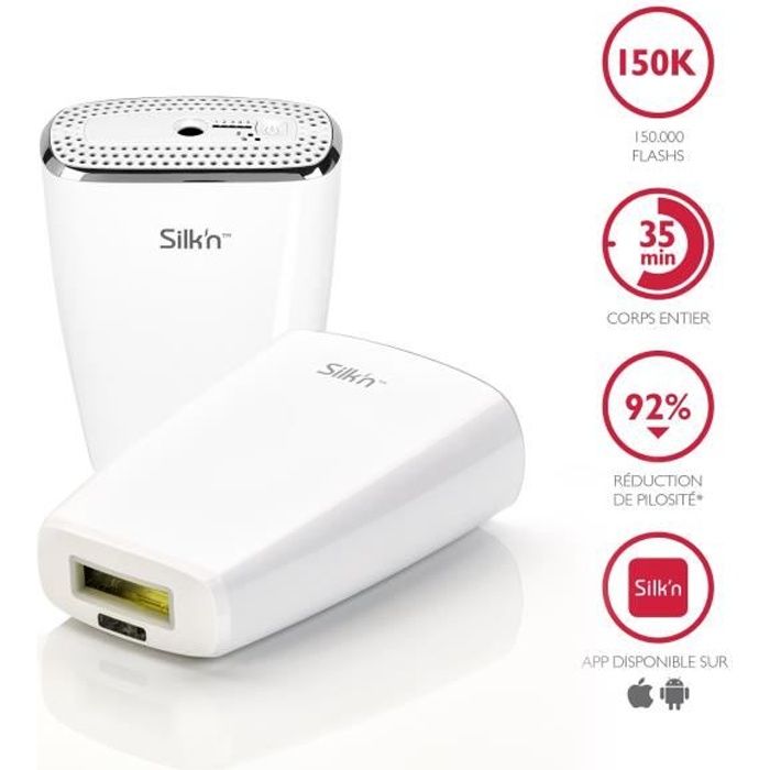 SILK'N Jewel 150.000 flashs - épilateur lumière pulsée - capacité 150.000 flash - Analyseur de peau intégré - corps & visage