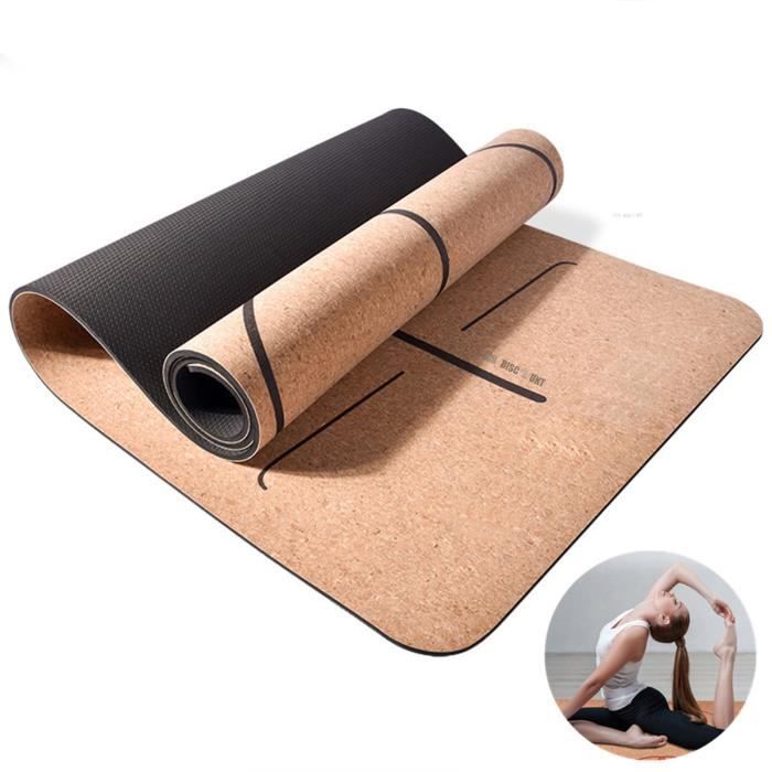 TD® Tapis de yoga rustique doux confortable anti sueur r-sistant et écologique accessoire de sport et de fitness léger élégant