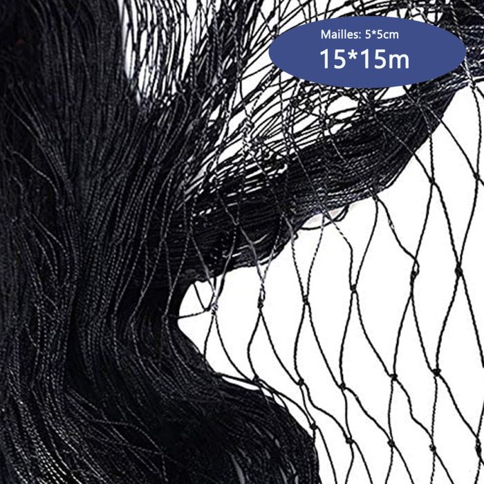 Filet Anti Oiseaux Filet Arbre Fruitier Anti Oiseaux(15m x 15m) Filet de 50mm Filet tissé Extra Fort Filet pour Oiseaux