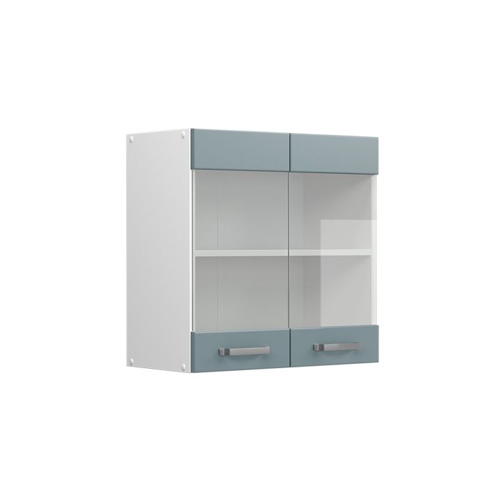 Armoire en verre R-Line 60cm Bleu-gris/Blanc Vicco 41165