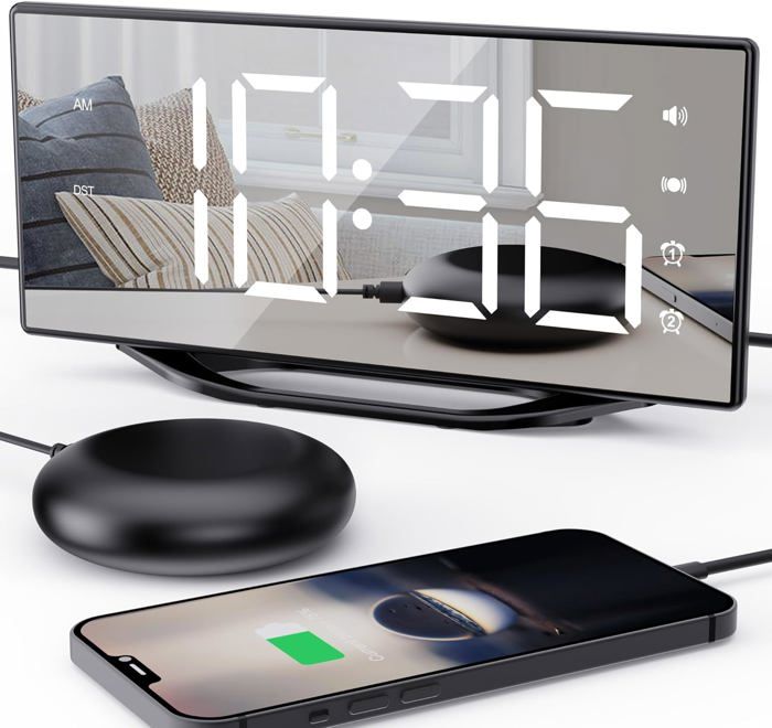 Netzu Réveil Forte Pour Les Dormeurs Profonds, Réveil RGB Pour La