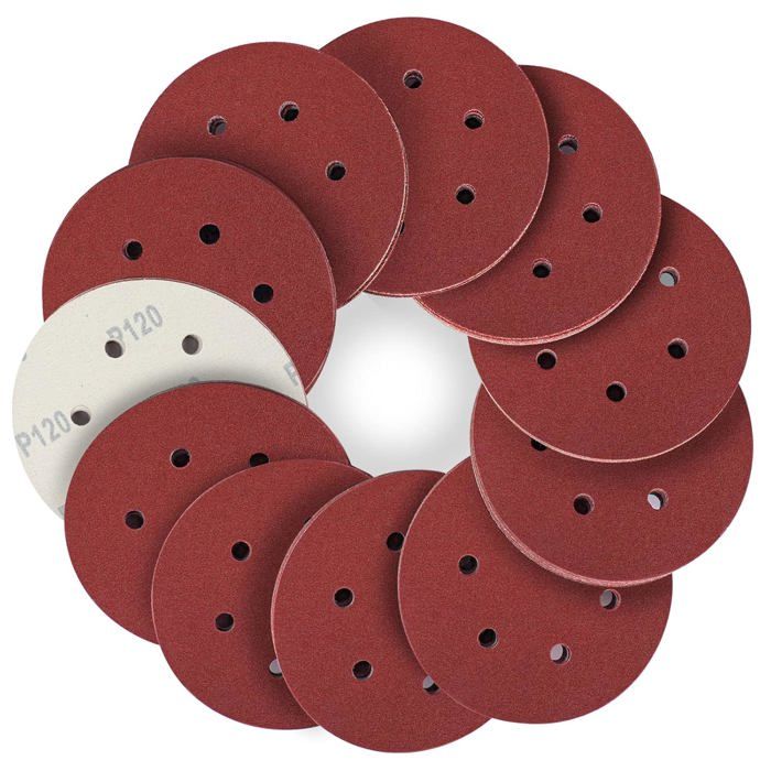 80 Disques Abrasifs Grain 80 - Diamètre 150 Mm - 6 Trous Pour Aspiration - Auto-agrippants - Pour Ponceuse Excentrique