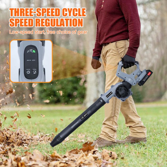 Souffleur Aspirateur Voiture Sans Fil Souffleur Feuilles Sans Fil 576 Km/h - 2 Batteries 3.0 Ah, Moteur Brushless 28000 Tr/min Yofidra Souffleur Batterie 3.0ah