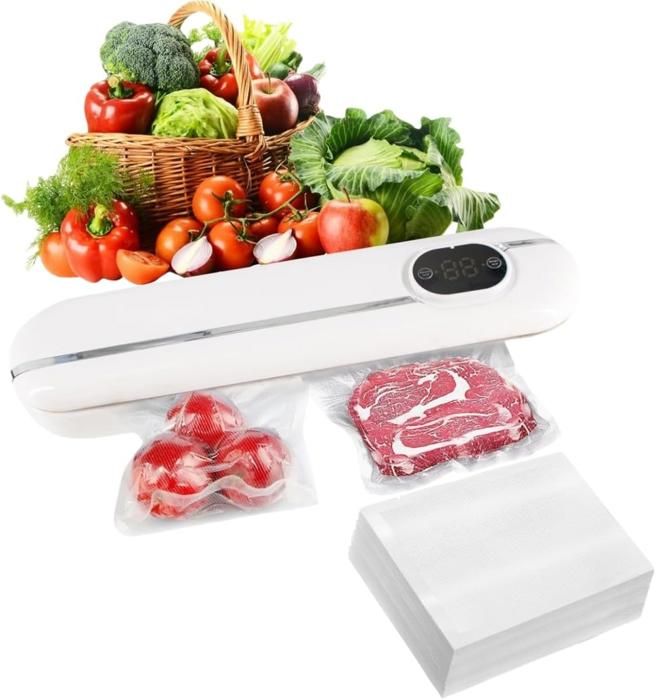 Machine Sous Vide 5 En 1 Professionnelle – 40 Sacs Inclus, Scellage Rapide Aliments Secs & Humides Noir