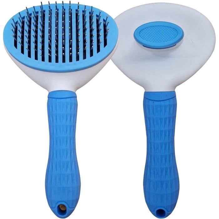 Meilleurs prix pour Brosse de toilettage - AUTREMENT - Poils longs - Autonettoyante - Pour chiens et chats - Enlève les noeuds