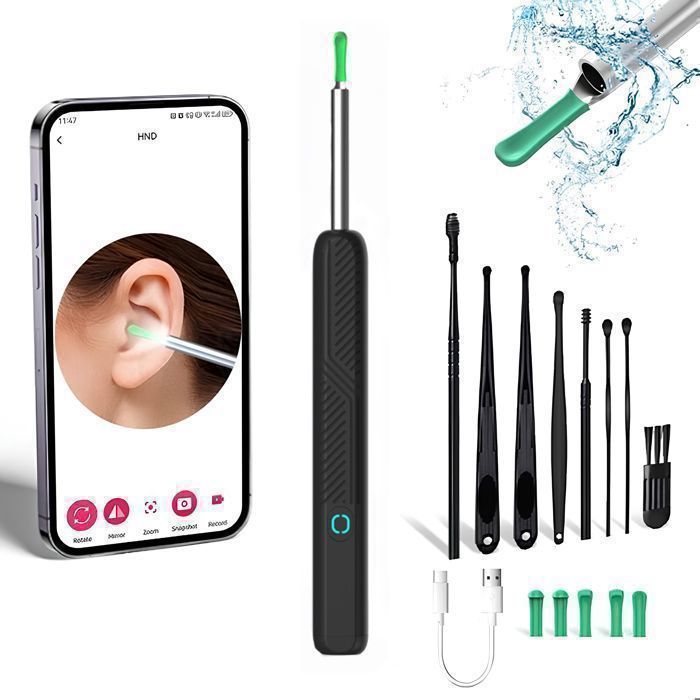 Nettoyant Oreille, 8 Pièces Curette Oreille Kit Oreilles Kit De Nettoyage D' Oreille En Acier Inoxydable Nettoyant, Élimination De Cérumen Nettoyeur Curette D'oreille Avec Boîte De Rangement