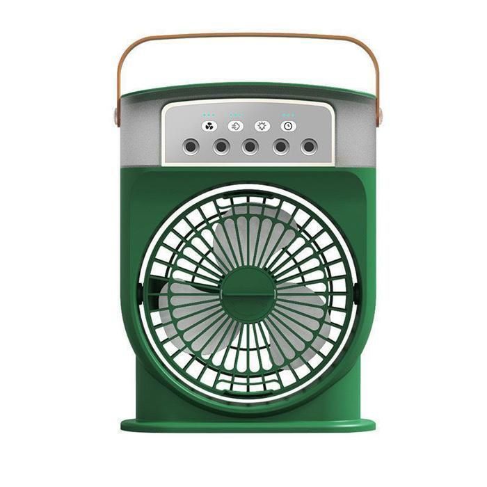 ®RisingFF Climatiseur portable silencieux 4 en 1 sans ventilation mini climatiseur humidificateur rechargeable (vert)