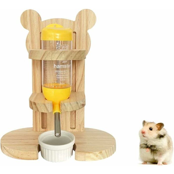 Comparer les prix de Distributeur dEau 80ml pour Petits Animaux Biberon Rongeur sur Pied pour Hamster et Lapin YYV