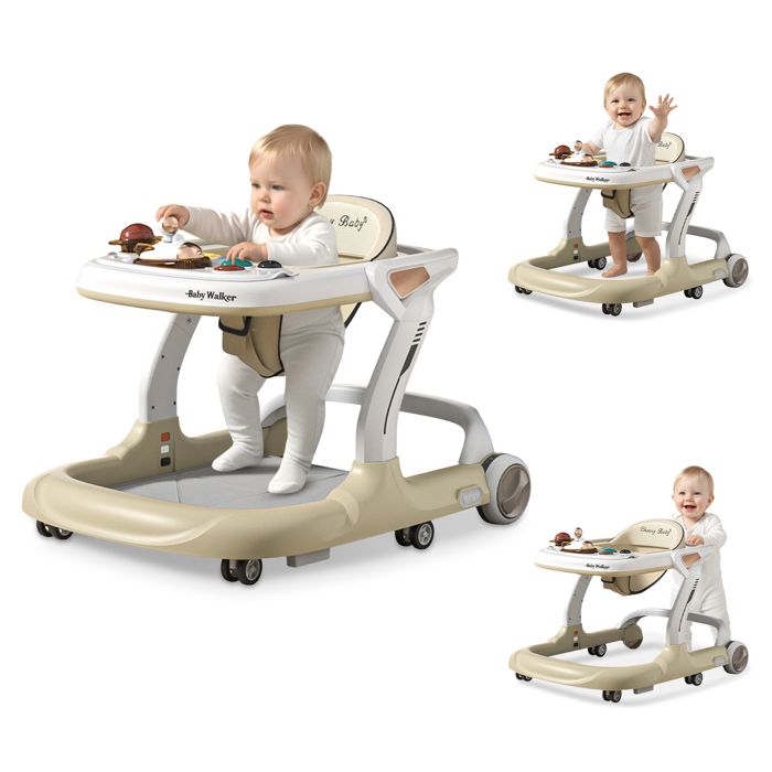 Labebe Trotteur Poussoir Bébé 1 An – Chariot De Crème Glacée En Bois Pour Enfants 1-3 Ans – Assis Ou Debout, Jouet Éducatif