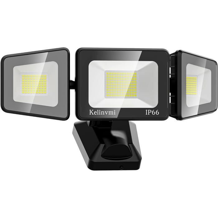 kelinvmi Projecteur LED dexterieur 120 W 12000 lm Lumiere de securite LED haute luminosite 4500 K Lumiere blanche chaude avec IP66