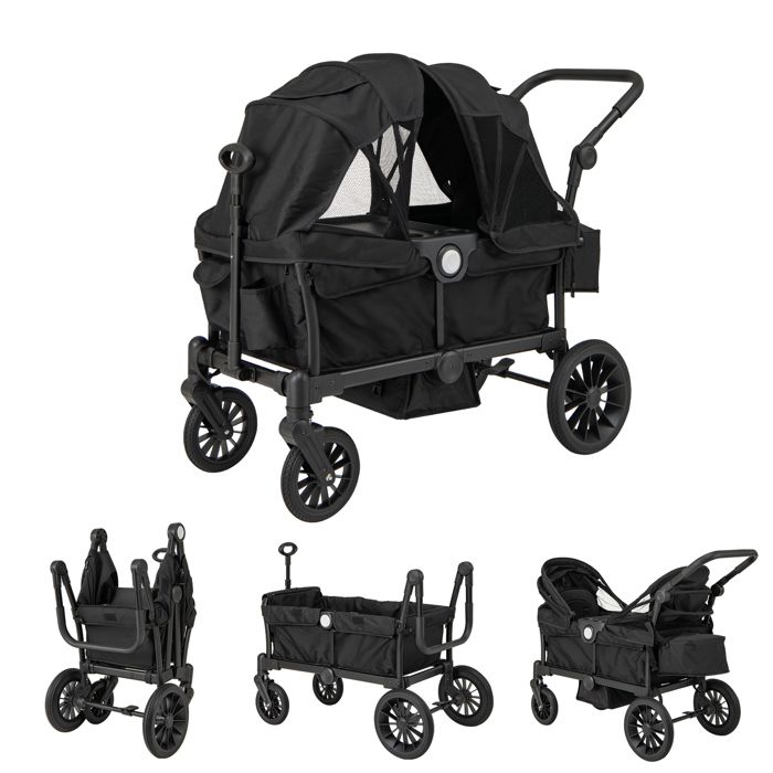 Bébé Confort Poussette Double Pas Large GOPLUS Poussette Double