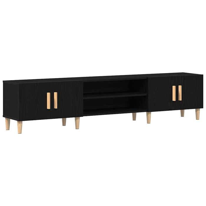“RabaisMeuble TV/Armoire salon - Banc TV - KENNETH - Chêne noir 180 x 31.5 x 40 cm Bois dingénierie Août762955