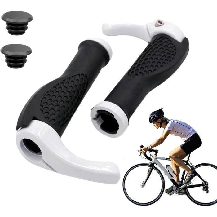 Grip Trottinette Freestyle Lot De 2 Poignées De Vélo Ergonomiques 22 Mm - JUKOTA, Caoutchouc Antidérapant Poignées Caoutchouc Souple