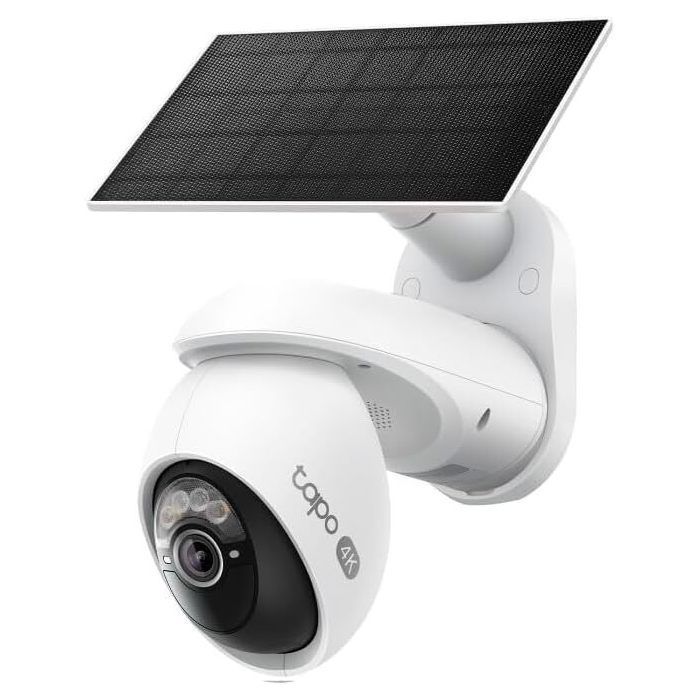 Caméra de Surveillance Extérieure 4K 8MP avec Panneau Solaire Tapo C660