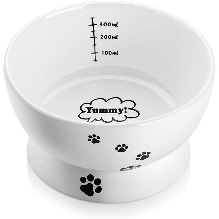 Gamelle Chat ceramique430ml Bol Nourriture Chat suréleverGamelle Chien sureleveegamelle à Eau ChatLave-Vaisselle
