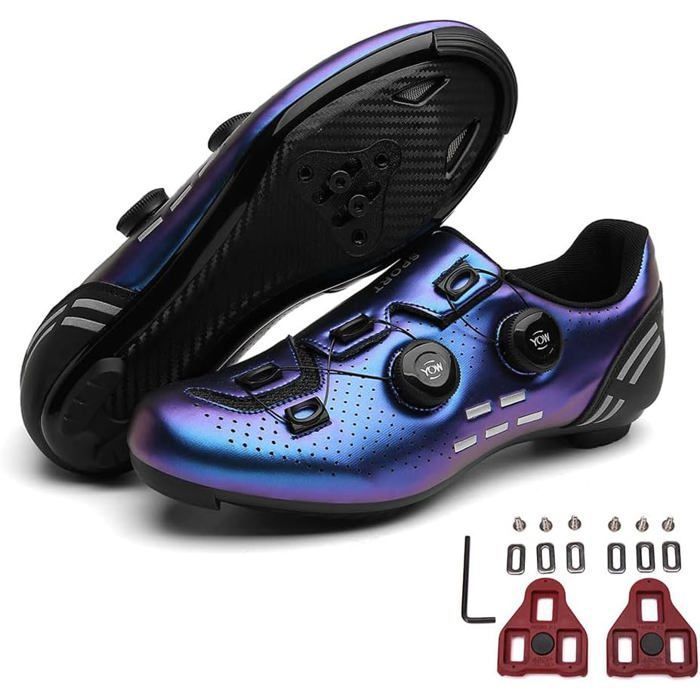 Chaussures de Cyclisme de vélo de Route Respirantes Chaussures de vélo pour Homme/Femme avec Look SPD-SL Delta Cleats Chauss Chaussures de Cyclisme de vélo de Route Respirantes Chaussures de vélo pour Homme/Femme avec Look SPD-SL Delta Cleats Chauss