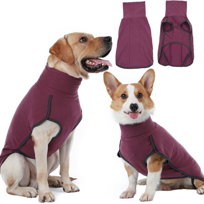 Comparer les prix de Vêtements pour chiens - Gilets polaires pour chiens - Pulls - Sweat-shirts extensibles - Chauds et légers - Vestes pyjamas-XXL