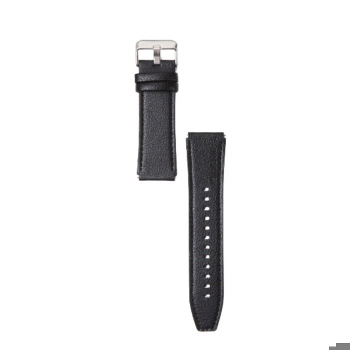 INF Bracelet de montre en cuir 22mm Compatible avec Huawei GT2 Pro - Remplacement élégant Le noir