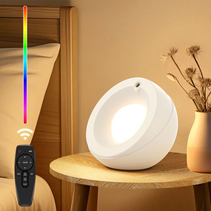 Projecteur Étoiles Lampe de Table Changement de Couleurs RVB Veilleuse Ciel Étoilé Portable avec Télécommande & Minuterie Lumiè