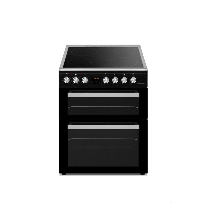 Schneider SCCV64DO BM Cuisinière double four 4 feux vitrocéramique
