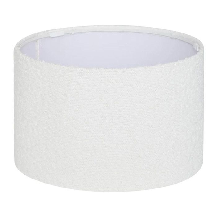 Abat-Jour en Tissu Bouclette Beline 30cm Blanc