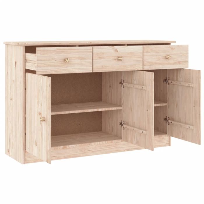 (10146)Commode - contemporain - Buffet rangement - ALTA 112x35x73 cm bois massif de pin poid:25 kg