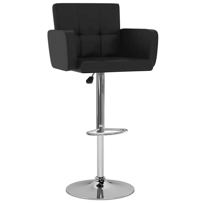 Les SoldesTabourets de bar Tabourets Cuisine - (2 pcs) - 2 personnes - noir similicuir(57x46x(93 - 115) cm) xsj25x
