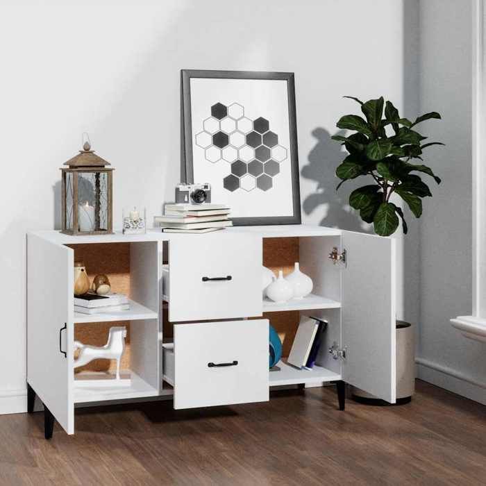 vidaXL Meuble rangement - Buffet blanc 100x36x60 cm bois dingénierie poisd:31.5kg &1999