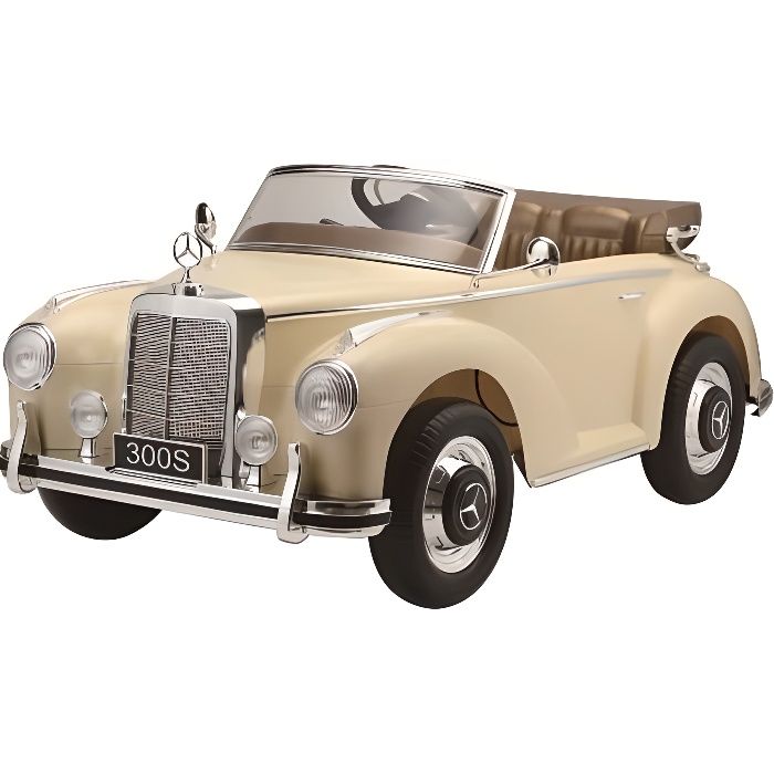 Mercedes Classique 300s Beige - Voiture Buggy électrique pour enfant avec batterie et télécommande