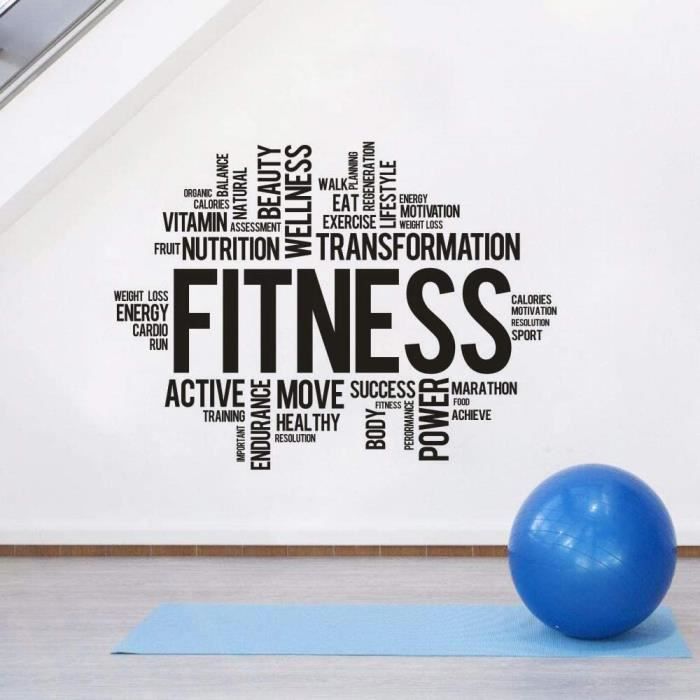 Sticker Mural Motivant "Goals Are Dreams With Deadlines" - Noir, Vinyle, Pour Décoration Gym Ou Bureau