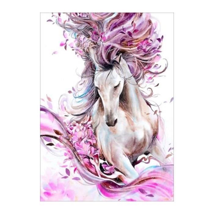 Cheval Colore 5d Diamant Peinture Broderie Bricolage Cross Stitch Home Decor Achat Vente Tableau Toile Cdiscount