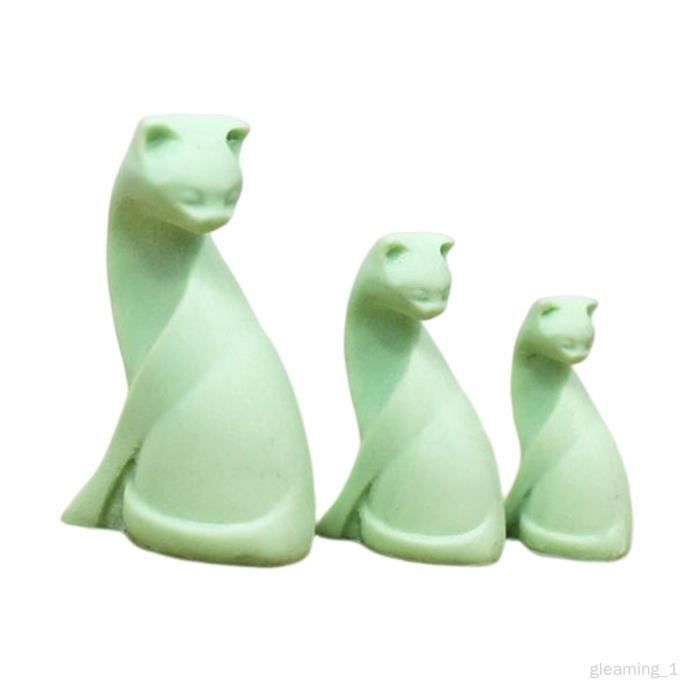 Statue De Chat Orange - Ornement De Chat Fait à La Main, Ornement