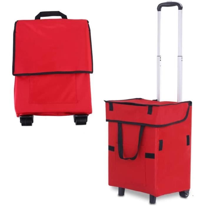 Chariot De Transport Pliable 130 Litres - Poids Max 100 Kg - Poignée Télescopique, Frein Et Hayon