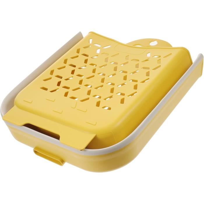 Panier à Linge En Plastique à 3 Niveaux Sur Roulettes - Grande