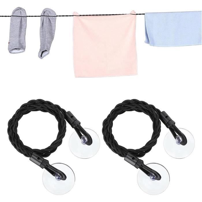 Corde à Linge Rétractable Portable 8 M - Avec Mousqueton, Pour Voyage, Camping, Extérieur