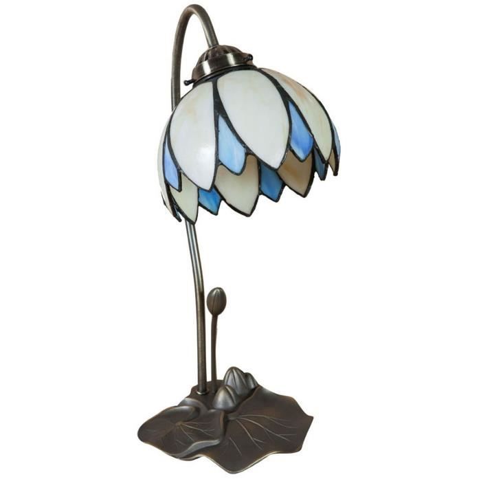 Abat-Jour Lampe de Table en Laiton Chambre avec Verre Vert