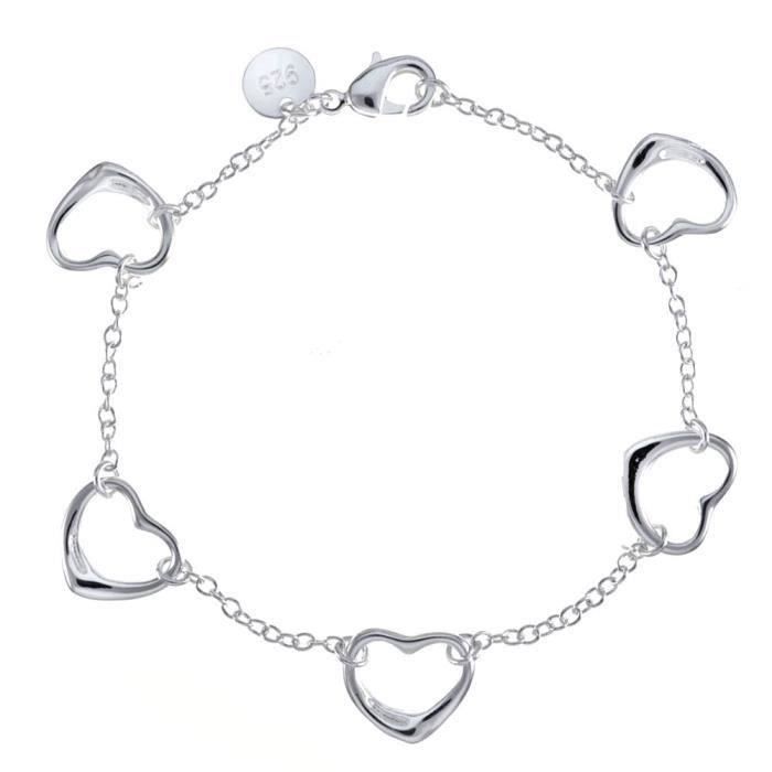 bracelet argent 5 coeurs bracelet argent 5 coeurs