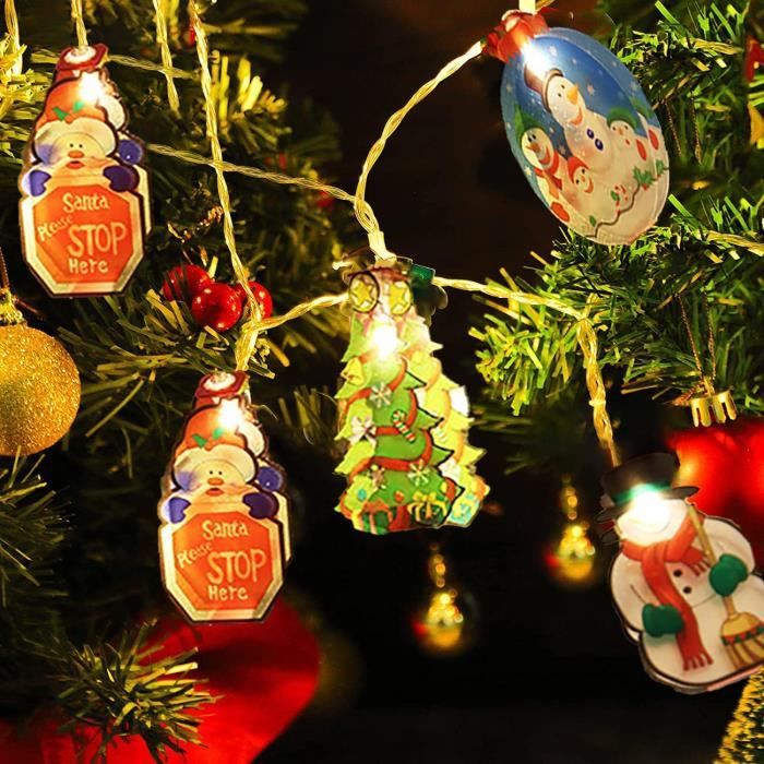 Lumières de Noël,Guirlande Lumineuse Sapin Noel 3M 20 LED Lumière Noël  Décorative pour Décoration Noël, Sapin,Mariage Anniver[O455] - Cdiscount  Maison