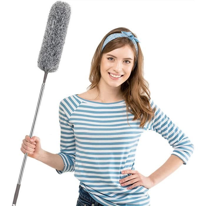 Plumeau Télescopique Lavable - Jusqu'à 2,54 M - Microfibre Haute Adsorption - 3