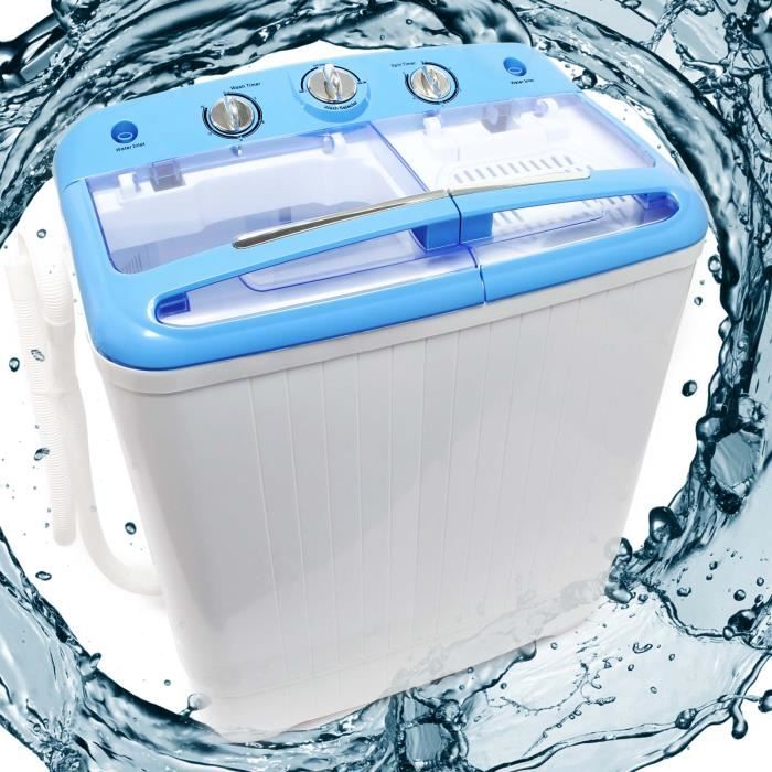 mini machine à laver pliable 135 W, bleu haute puissance et grande capacité de lavage pour voyage Machine à laver portable voyage daffaires machine à laver pliable camping 