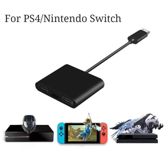 Connectique et chargeur console GENERIQUE Adaptateur de jeu Clavier Souris  Convertisseur Pour Sony PlayStationPS4 Pour Nintend Switch