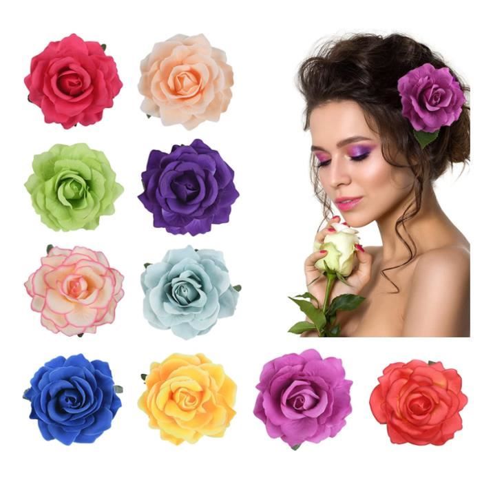 Barrette Fleur - Multicolore - 10pcs - Pince à Cheveux - Pratique - Élégante