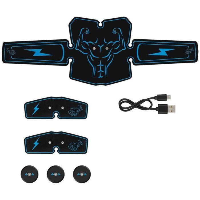 Ceinture EMS Stimulante Musculaire Rechargeable - Pour Abdos, Cuisses, Fessiers - 5 Ans Garantie - Marque Hailicare