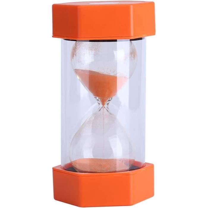 Sablier 60 Minutes Coloré - Minuteur En Plastique Résistant - Déco Bureau Maison - Orange Sable - Bleu