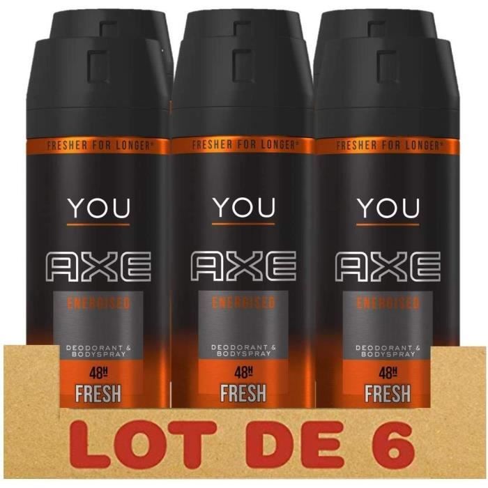 AXE Lot de 6 Déodorants Homme Energised YOU 150ml Cdiscount Au