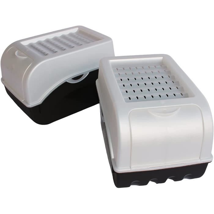 avec couvercle en bois Blanc oignons Pour pommes de terre Lot de 2 boîtes de rangement pour légumes