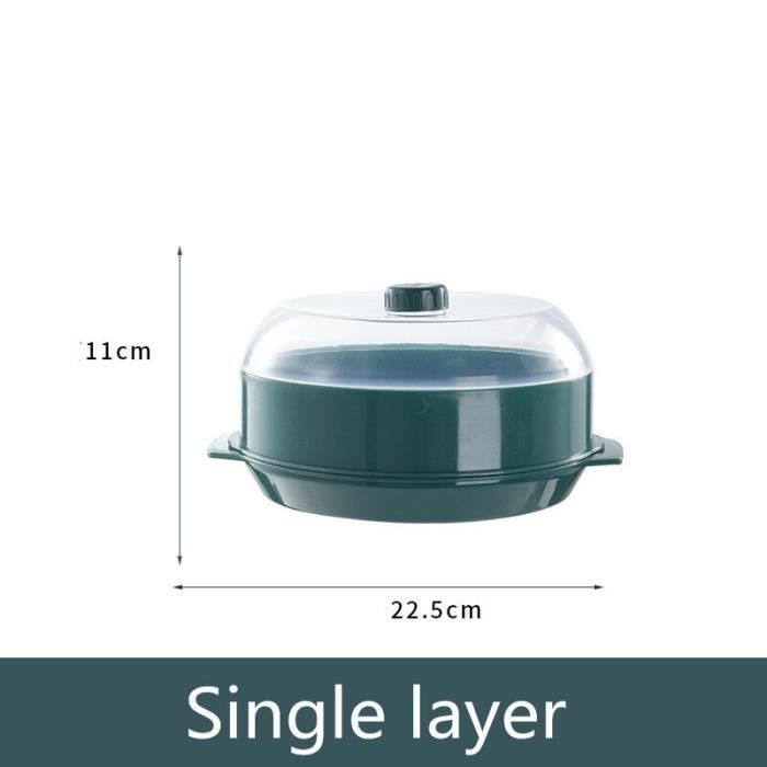 Lot De 2 Plateaux Vapeur Micro-Ondes Double Couche - Rack Cuisson Pliable Avec Jambes Repliables Pour Légumes Viandes Poissons