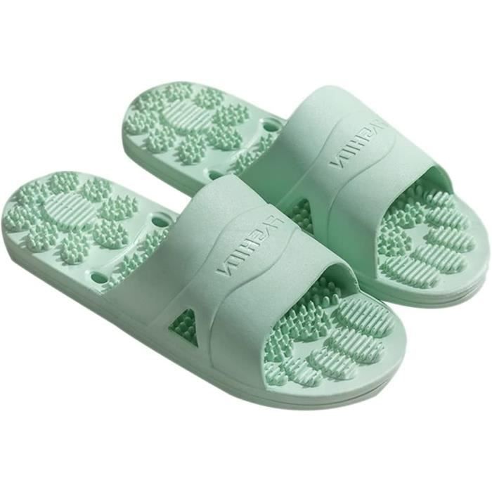 Tongs Homme R-ISLAND En EVA - Ultra Légères Et Confortables Pour Piscine, Plage, Douche - Vert 44/45 EU