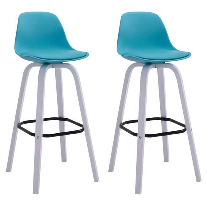 Tabouret de bar AVIKA assise et dossier similicuir chaise bar avec repose-pied Tabouret de bar AVIKA assise et dossier similicuir chaise bar avec repose-pied