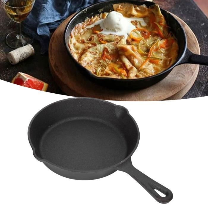 Tortillada Poêle En Fonte Pré-assaisonnée 26 Cm – Grill/Tortillas + Protège-Poignée Silicone Vert + E-Book 50 Recettes Tortillas – Induction/Gaz/Électrique